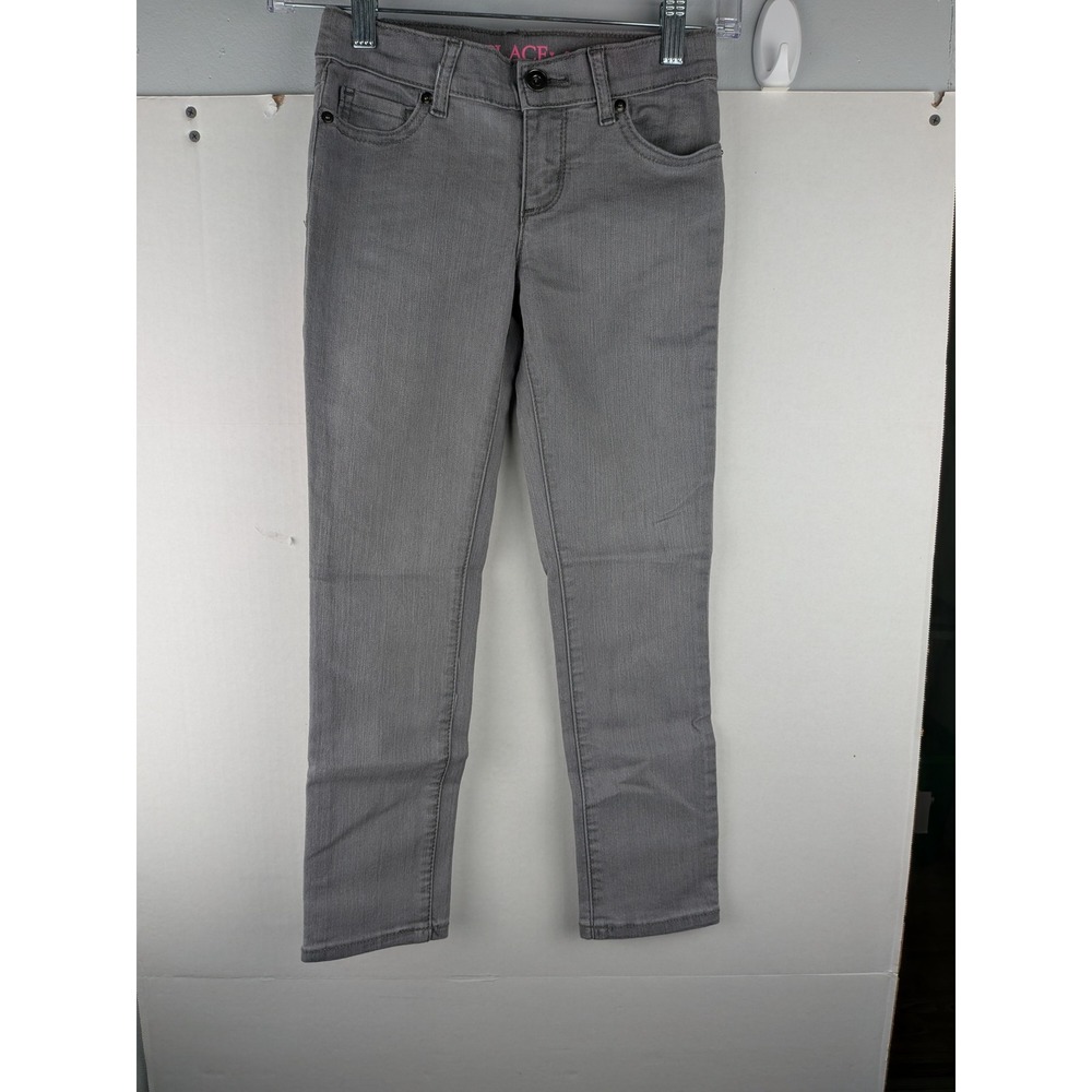 The Childrens‎ Place Girls Super Skinny Jeans Gray Stretch Denim Size 6X 7 NWT - Picture 2 of 7